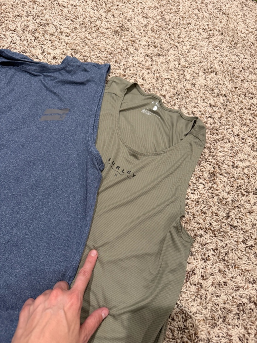 Hurley Men's Sleeveless Tank Tops - Black, Gray, Blue, Olive - Picture 3 of 9